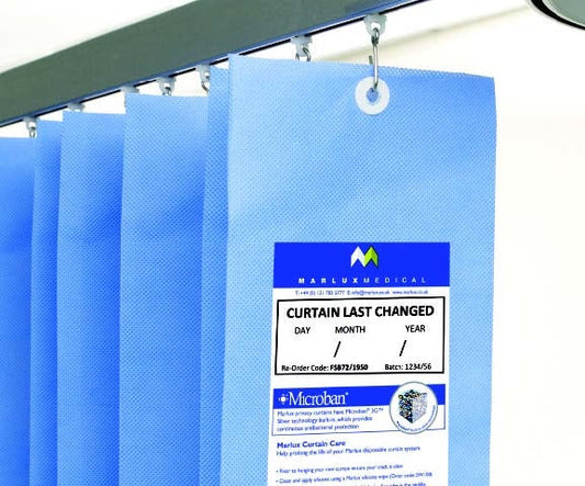 Marlux Medical Universal Disposable Curtains 1.8m Wide x 1.95m Drop (Summer Blue)