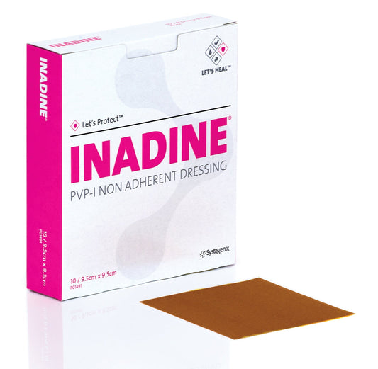 INADINE Non-Adherent Dressings (9.5 cm X 9.5 cm) X 10