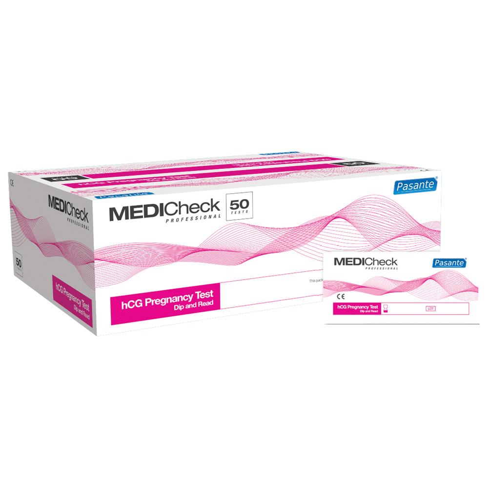 Pasante MEDICheck hCG Pregnancy Test - Dip and Read (Pack of 50)