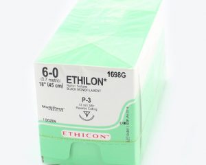 ETHILON Suture Black  6-0 USP 45cm  <br/><span class="skuid"> SKU : Sut 6-0  </span>