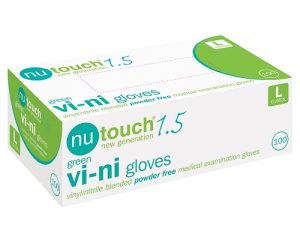 Nutouch 1.5 vinyl powder free gloves  SKU : 3ZGL02